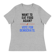 Want to Eat Food Again? women's relaxed tee in athletic heather, front